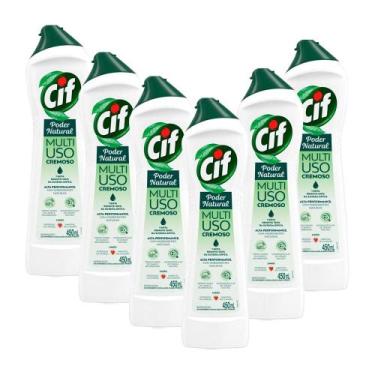 Imagem de Kit 6 Saponáceo Cremoso Cif Multiuso Limão 450ml