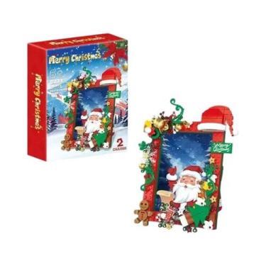 Imagem de Blocos De Montar Vila De Inverno Natalina Papai Noel 207 Peças Modelo 