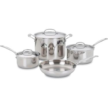 Imagem de CONJUNTO DE PANELAS CUISINART AÇO INOX CHEF'S CLASSIC 7 PEÇAS 77-7P1