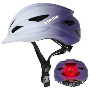 Imagem de Capacete de bicicleta adulto urbano: capacete de bicicleta para homens e mulheres com carga USB capacetes de lanterna traseira destacável para scooters de ciclismo