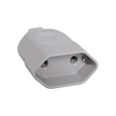 Imagem de Plugue Femea 2P 10A/250V Cinza
