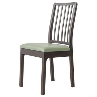 Imagem de Capa para cadeira de jantar de couro sintético, à prova d'água e resistente a manchas, com tiras elásticas para ajuste seguro, serve para cadeiras de 35 a 53 cm, laranja (verde)