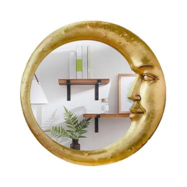 Imagem de Espelho de decoração de Halloween, espelho vintage de lua de bruxa - Acessório doméstico leve para dormitório, apartamento, aluguel, cozinha, sala de estar