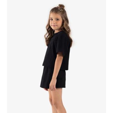 Imagem de Shorts Saia Infantil Rovitex Kids Preto, 6, Preto