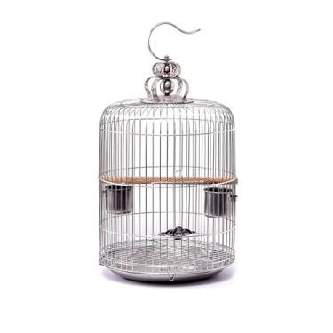Imagem de Gaiola de pássaro de aço inoxidável para pequenos pássaros e papagaios - Design adequado para viagens, perfeita para casa ou em movimento - Gaiola de pássaro durável e segura para pássaros de