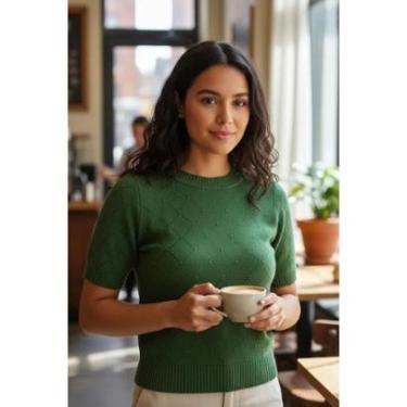 Imagem de BLUSA TRICOT BLUE ROSE MANGA CURTA 9009264-Feminino