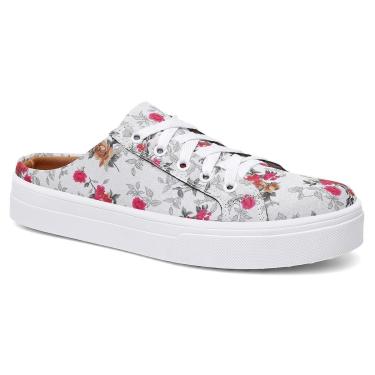 Imagem de Tênis Feminino Mule Floral Calce Fácil Conforto-Feminino