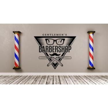 Imagem de Adesivo de parede  barbearia, cabeleireiro - Ambiente dekorado, 80cm, 