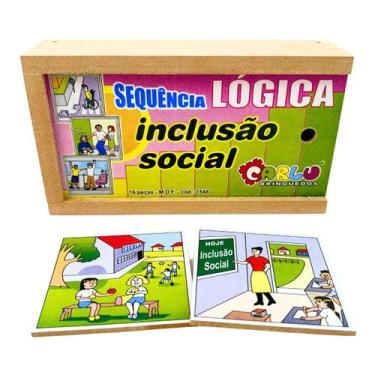 Imagem de Sequencia Lógica Inclusão Social Brinquedo Pedagógico Brinquedos Educa
