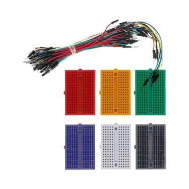 Imagem de Kit De Protoboard Flexível Mini Com 170 Pontos E 65 Cabos Jumper Sem S