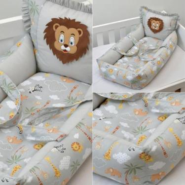 Imagem de Berço Moises Ninho Redutor Bebe Safari Cinza Neutro Portatil - RG Shop