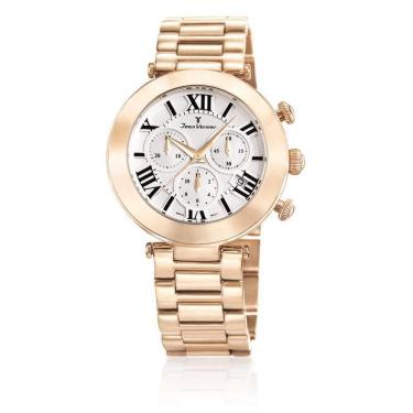 Imagem de Relógio Pulso Jean Vernier Feminino Aço Rosegold Jv06853