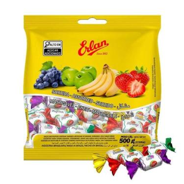 Imagem de Bala Erlan 500g Sortida Ideal para Festa