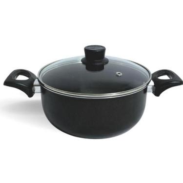 Imagem de Panela Pequena Caçarola Teflon 16 cm com Tampa de Vidro Alumínios Port