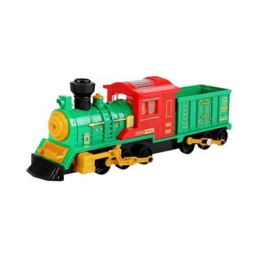 Imagem de Trem Elétrico Retrô Infantil Com Luz, Som E Vapor, Modelo De Carro De 