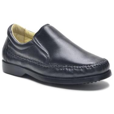 Imagem de Sapatilha Masculina Couro Cla Cle Social Anti Stress - CLA-CLER, Preto