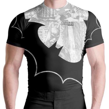 Imagem de Rash Guard Batman Morcego Manga Curta - Atlética, Preto, G