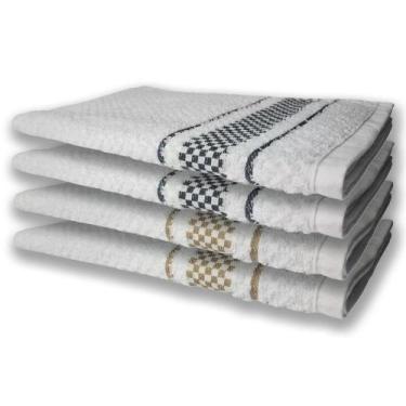 Imagem de 4 Panos De Prato Atoalhado Felpudo Preto+marrom - TOALHAS SHOW