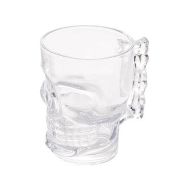 Imagem de Caneca para Chopp e Cerveja de Vidro Caveira Rock Style 510ml  - Lyor