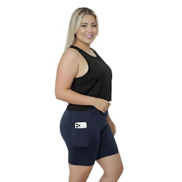 Imagem de Bermuda Fitness Com Bolsos Laterais Plus Size-Feminino