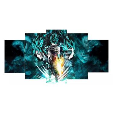 Imagem de Quadros Para Sala Anime Dragon Ball Super Goku E Vegeta Ssj Blue Top" 