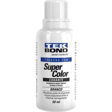 Imagem de Corante Líquido Para Tinta A Base D'água, Branco, 50 Ml, Tekbond