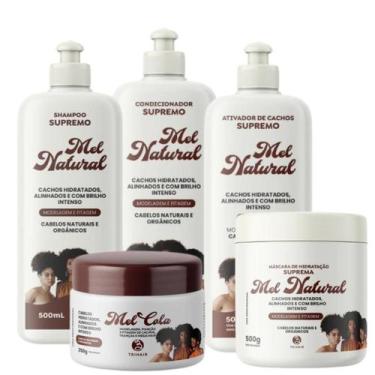 Imagem de Kit Sh + Cond + Ativador Mel Natural + Mel cola 250g + Mask - Trihair