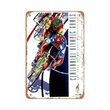 Imagem de Placa De Metal Vintage Com Tema De Ciclismo, Pintura Em Ferro Para Dec