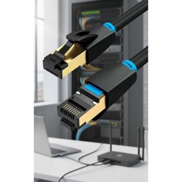 Imagem de Cabo Rede RJ45 Cat8 40Gbps 2000MHz 5m Preto Blindado - Congratulations