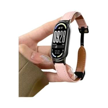 Imagem de Pulseira De Couro Com Fivela Magnética Para Xiaomi Mi Band 10 9 8 - Ac