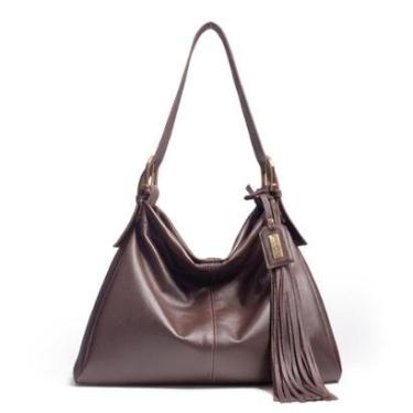 Imagem de BOLSA FEMININA EM COURO TIRACOLO CAFÉ "MARIA CRISTINA NORONHA"-Feminino