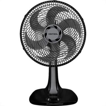 Imagem de Ventilador Mesa Ventisol Turbo Preto/Cinza 6 Pas 30Cm. 127V., 110V