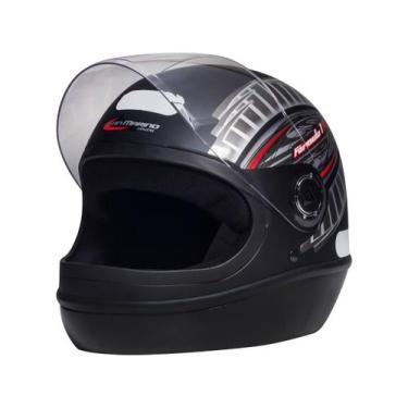 Imagem de Capacete Moto San Marino Fórmula 1 Grafic Original Fechado, Preto e Ci