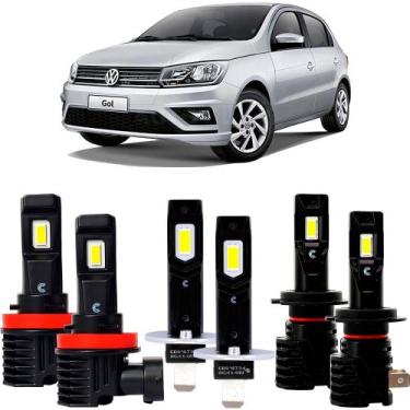 Imagem de Kit Super Led Boost 6000k Gol G5 G6 G7 G8 2009 a 2023 Foco Duplo Excet