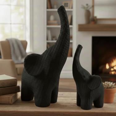 Imagem de Elefante Decorativo Efeito Crochê  Design Moderno e Charmoso para Sua 