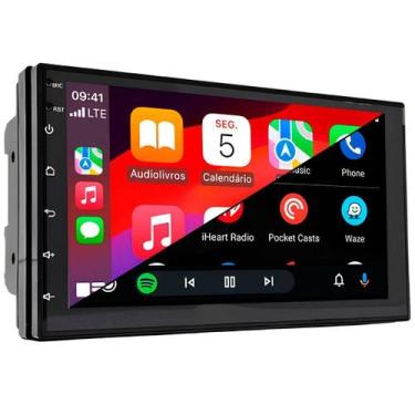 Imagem de Multimidia 7 Pol QLed Octa-Core 6GB 128GB CarPlay Android Auto Espelha