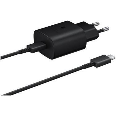 Imagem de Carregador 25W Samsung C+C Preto Compatível Note 10 Plus, Preto, Bivol