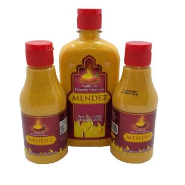 Imagem de Kit Molho de Pimenta Mendez 03 Frascos Tradicional 215 450ml