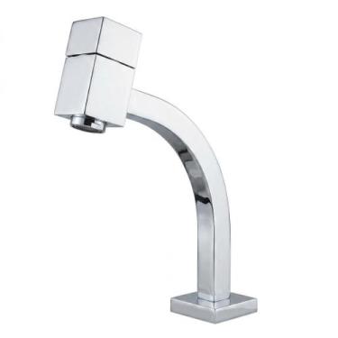Imagem de Torneira Banheiro Link Quadrada Preta Fosca ou Cromada METAL - MAXFORT