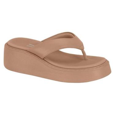 Imagem de Sandália Feminina Vizzano Casual Plataforma Calce Fácil Confortável Or