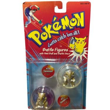 Imagem de Pokemon Sandshrew 27 Sandslash 28 Pokeball 1999 Hasbro