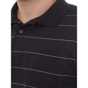 Imagem de Camiseta Masculina Polo Listrada Básica com Bolso - Per Tutti Wear, Pr