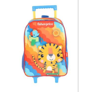 Imagem de Mochila Rodas Escolar Infantil Fisher Price Luxcel IC40872FS Cor:Azul,