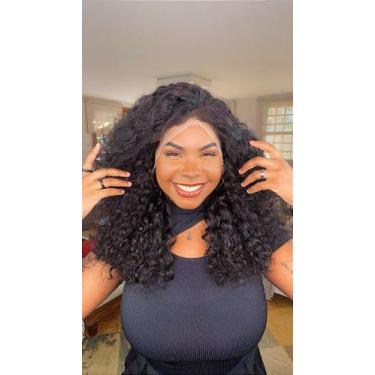 Imagem de Peruca Lace Front de Cabelo Humano Europa Italiana - Estilo Natural e 