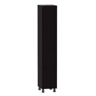 Imagem de Armário Guarda Volume Locker Roupeiro 1 Vão 2 Portas Aço GRP501/2 Pret