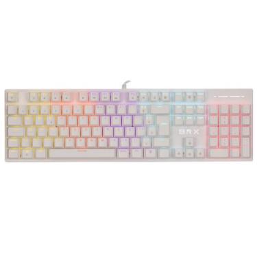 Imagem de Teclado mecânico brx gamer mw617 107 teclas usb branco c/ rbg