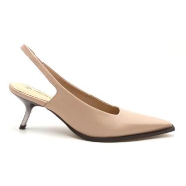 Imagem de Sapato Feminino Slingback Capodarte 4019030, Seda, 35