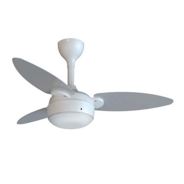 Imagem de Ventilador de Teto Ventisol Elluz Inverter 6 Velocidades Branco com Cinza com Controle Remoto Bivolt