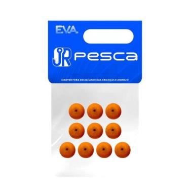 Imagem de Eva Boleado 10mm Bolinha Laranja - Jr Pesca, Laranja