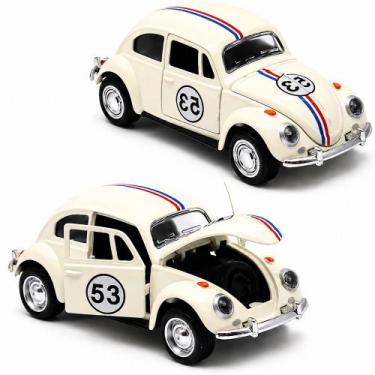Imagem de 2 Fusquinhas Herbie 53 de Metal Fricção Escala 1:32 Clássico - Barcelo